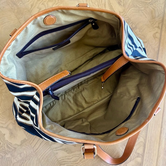 Antonio Melani Zebra Print Canvas Purse - Picture 8 of 11